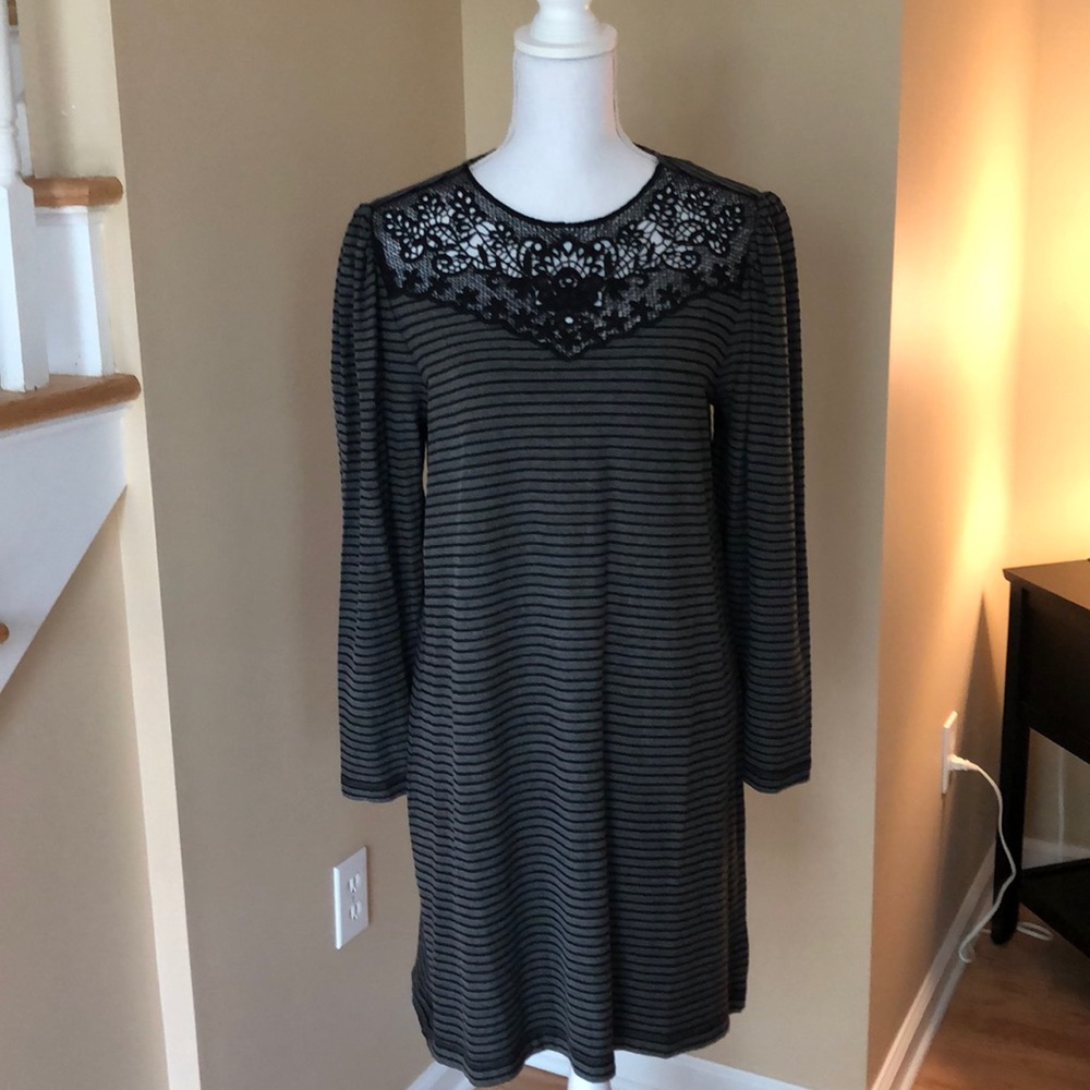 Ann Taylor Loft Black and gray dress